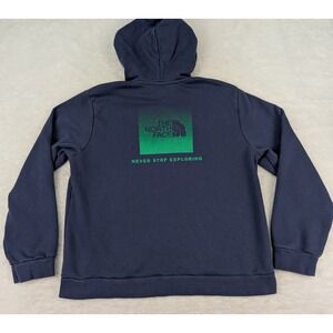 The North Face Women's Hoodie‎ Size L Blue Never Stop Exploring Pullover *Read
